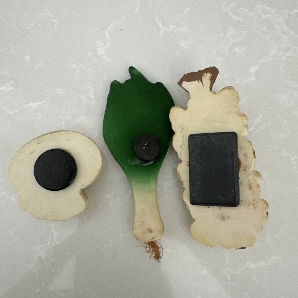 Vintage Veggie Refrigerators Magnet Lot Of 6